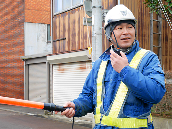交通誘導の様子