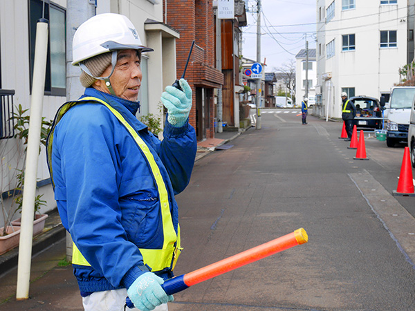 交通誘導の様子